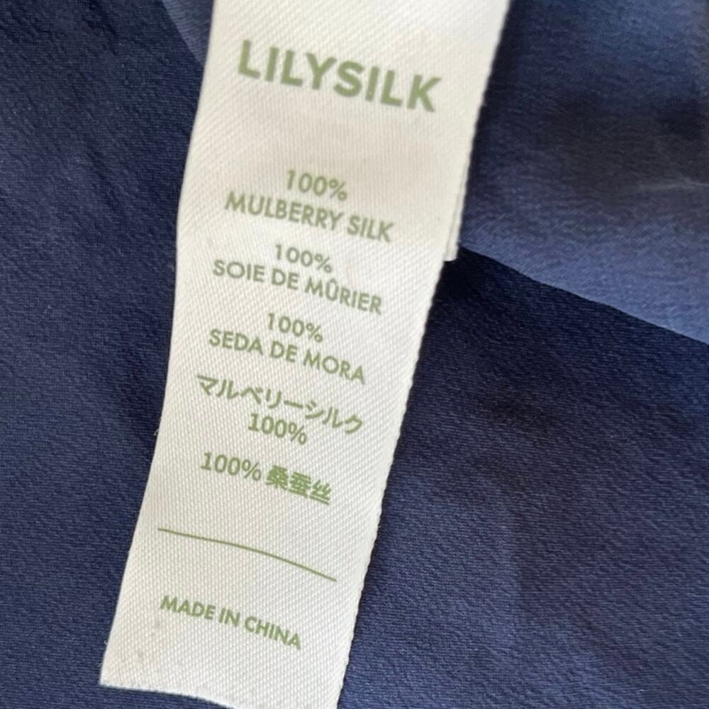 LILYSILK Chic Trimmed Mulberry Silk Pajamas Set Quiet Luxury Old Money Lounge S - Picture 7 of 15